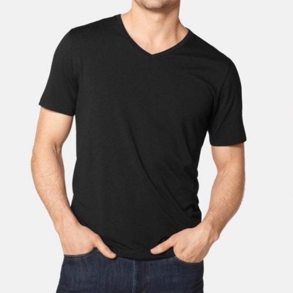 Tommy John Second Skin V-Neck Tee Black Size M Basic Sleepwear Loungewear